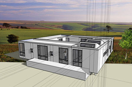 nottoscale O-Modulome prefab home.